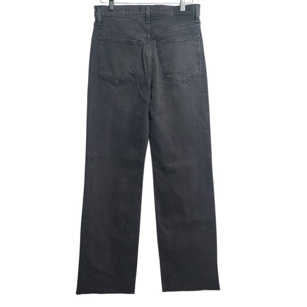 NWT Abercrombie & Fitch- The 90's Relaxed Jeans- High Rise- Washed Black Raw Hem - Picture 14 of 15